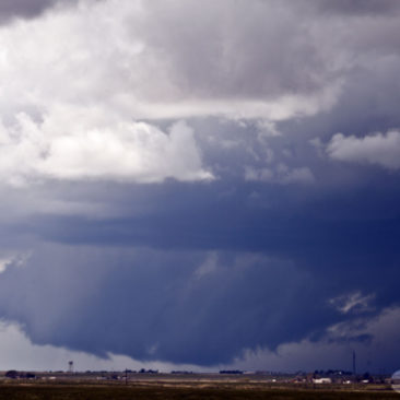 Storm Chasing Large Wall Cloud