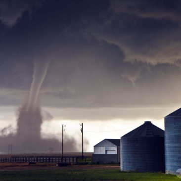 Anticyclonic Satellite Tornado near Colorado Farm