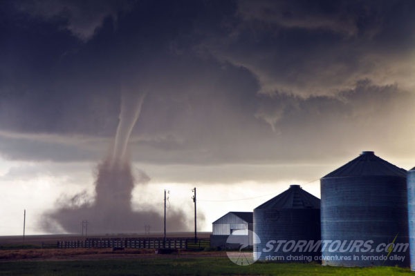 Anticyclonic Satellite Tornado near Colorado Farm