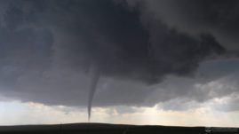 Elephant trunk tornado south of Simla, Colorado