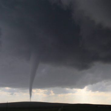 Elephant trunk tornado south of Simla, Colorado