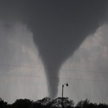 Large cone shaped tornado