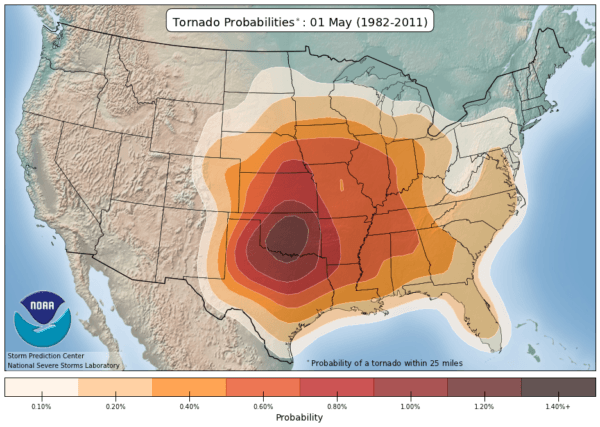 Tornado Probabilities May 01