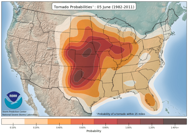 Tornado Probabilities June 05