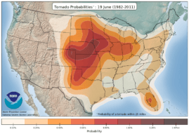 Tornado Probablities June 19