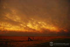 Mammatus Clouds at Sunset