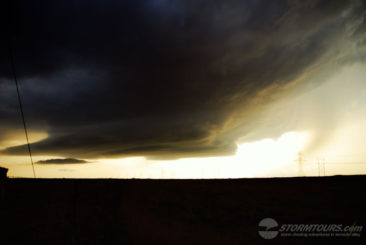 Supercell Base in North Texas Sunset