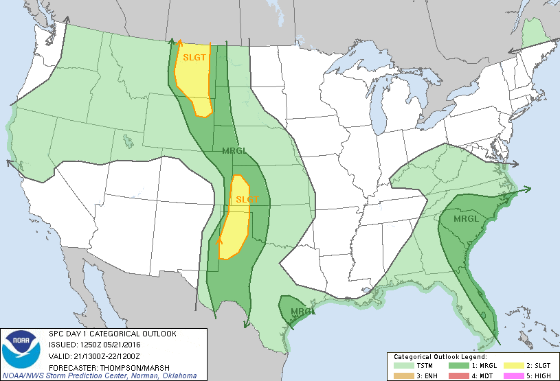 May 21 2016 Convective Outlook