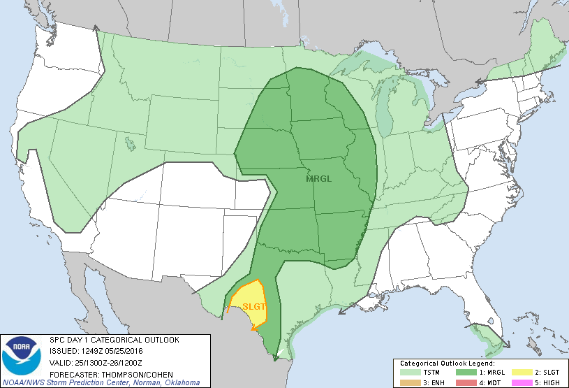 May 25 2016 Convective Outlook