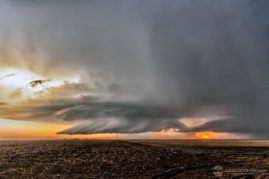 lightning shoots out of tornadic supercell