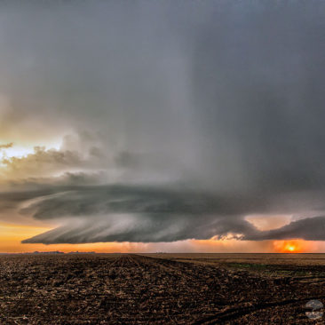 lightning shoots out of tornadic supercell