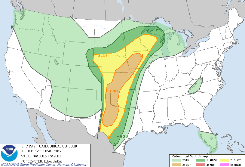 May 16 2017 Convective Outlook