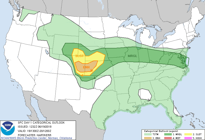 June 19 2018 Convective Outlook