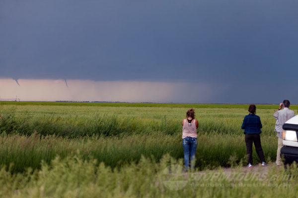 storm chasing tours watching landspout tornado