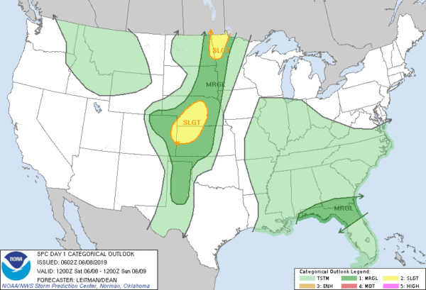 Convective Outlook for June 8, 2019